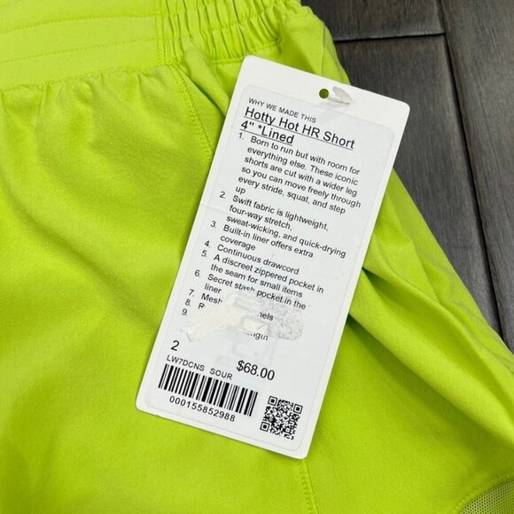 Lululemon NWT Hotty Hot High-Rise Lined Short 4" Sour Grape - Picture 5 of 8